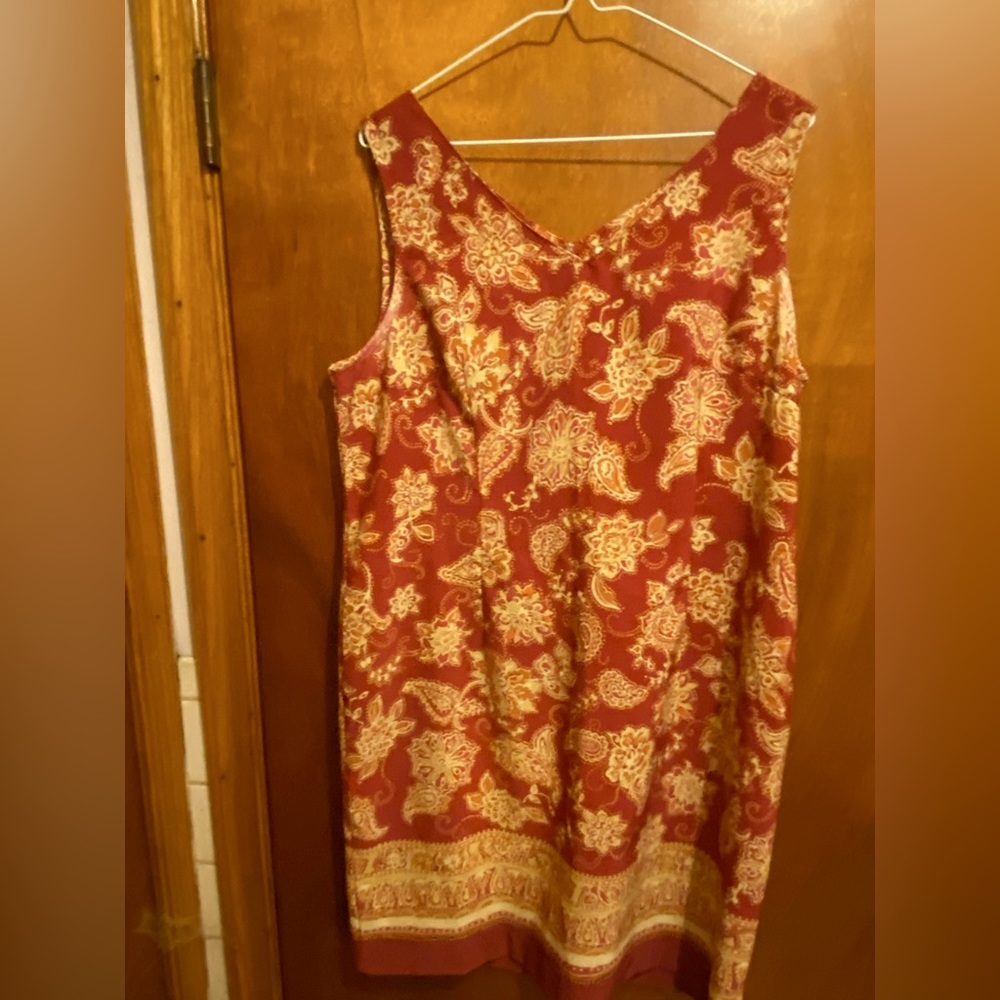 Kathy Lee Collection red flower dress.